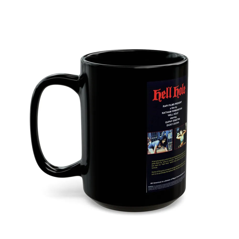 HELL HOLE (VHS COVER) - Black Coffee Mug-Go Mug Yourself