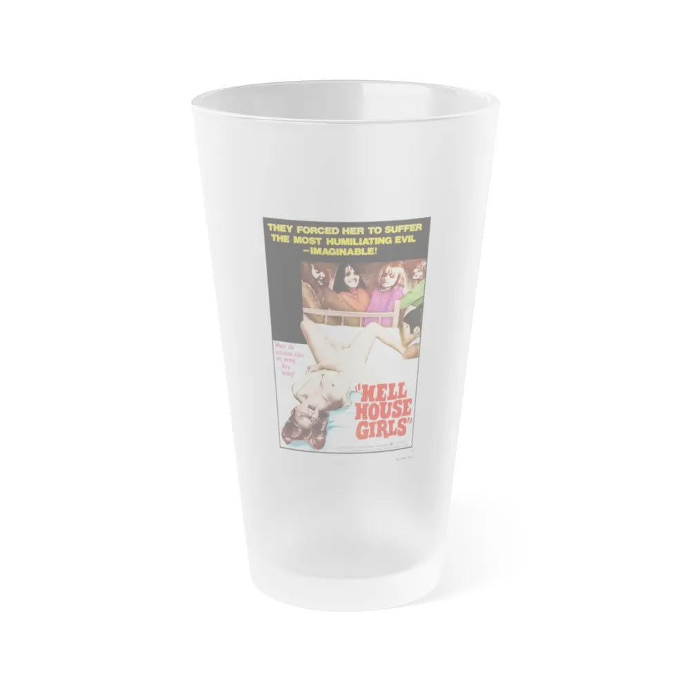 HELL HOUSE GIRLS (SCHOOL FOR UNCLAIMED GIRLS) 1969 Movie Poster - Frosted Pint Glass 16oz-Go Mug Yourself