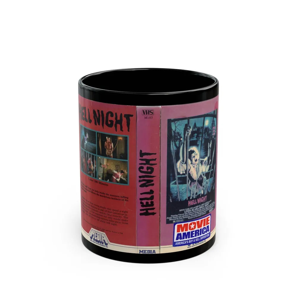 HELL NIGHT (VHS COVER) - Black Coffee Mug-11oz-Go Mug Yourself