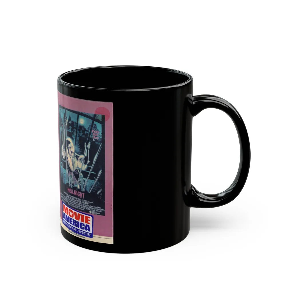 HELL NIGHT (VHS COVER) - Black Coffee Mug-Go Mug Yourself