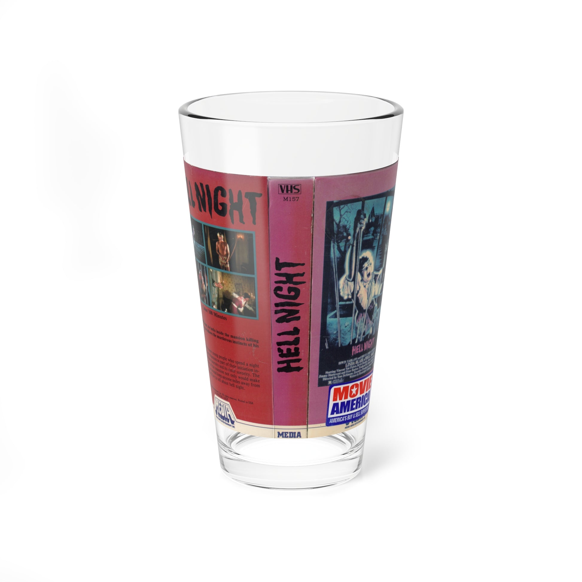 HELL NIGHT (VHS COVER) Pint Glass 16oz-16oz-Go Mug Yourself