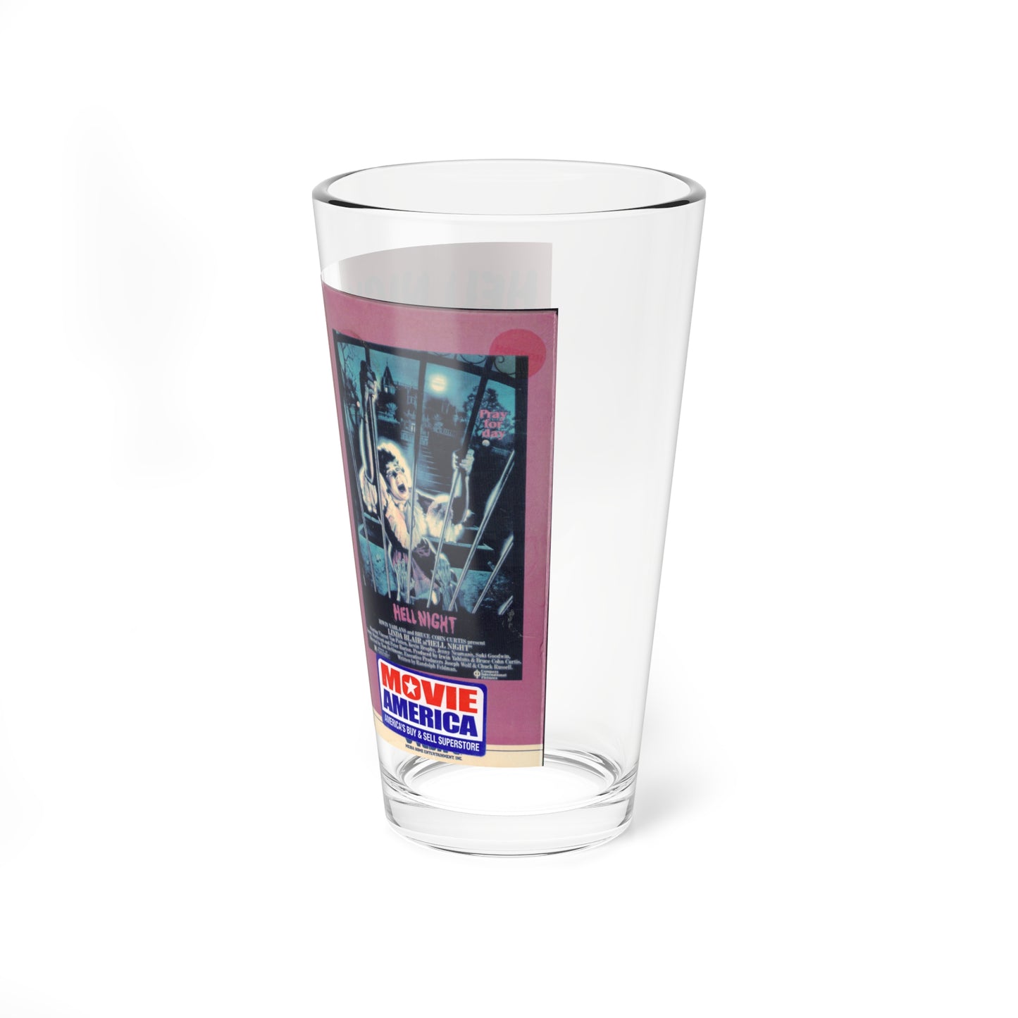 HELL NIGHT (VHS COVER) Pint Glass 16oz-Go Mug Yourself