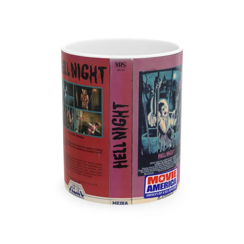 HELL NIGHT (VHS COVER) - White Coffee Mug-11oz-Go Mug Yourself