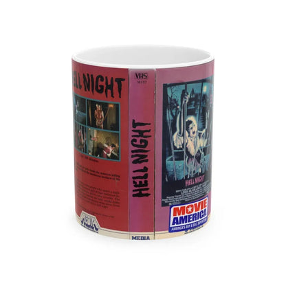 HELL NIGHT (VHS COVER) - White Coffee Mug 11oz - Go Mug Yourself