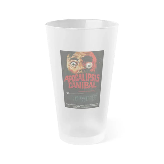 HELL OF THE LIVING DEAD (SPAIN) 1980 Movie Poster - Frosted Pint Glass 16oz 16oz Frosted - Go Mug Yourself