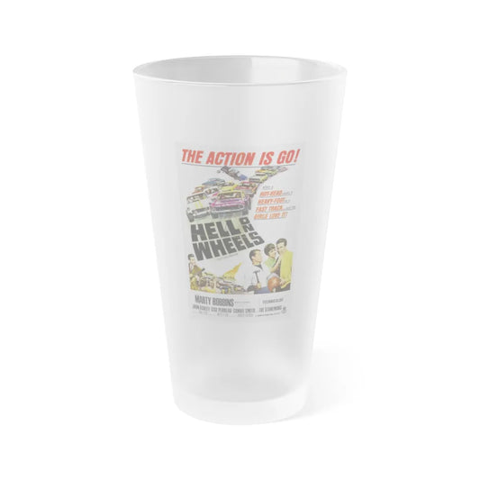 HELL ON WHEELS 1967 Movie Poster - Frosted Pint Glass 16oz-16oz-Frosted-Go Mug Yourself