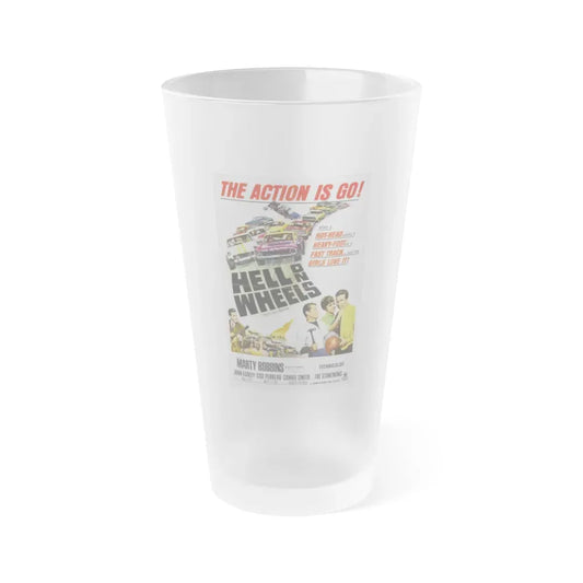 HELL ON WHEELS 1967 Movie Poster - Frosted Pint Glass 16oz 16oz Frosted - Go Mug Yourself