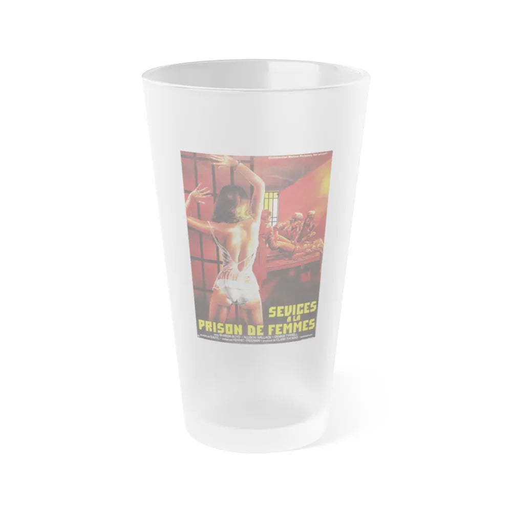 HELL PENITENTIARY 1984 Movie Poster - Frosted Pint Glass 16oz-16oz-Frosted-Go Mug Yourself