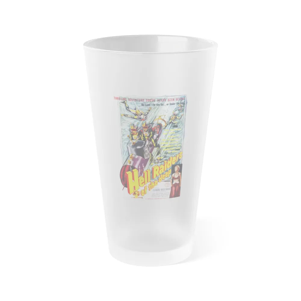 HELL RAIDERS OF THE DEEP 1953 Movie Poster - Frosted Pint Glass 16oz-16oz-Frosted-Go Mug Yourself