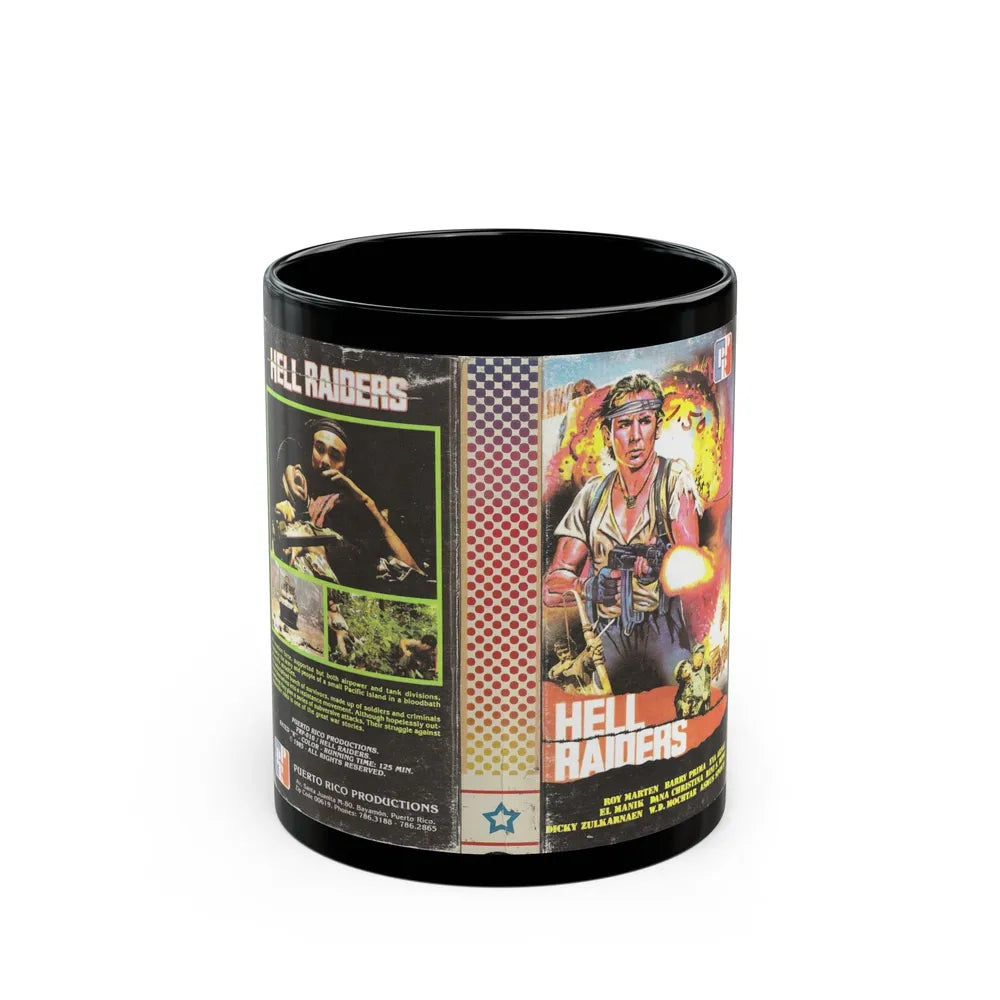 HELL RAIDERS (VHS COVER) - Black Coffee Mug-11oz-Go Mug Yourself