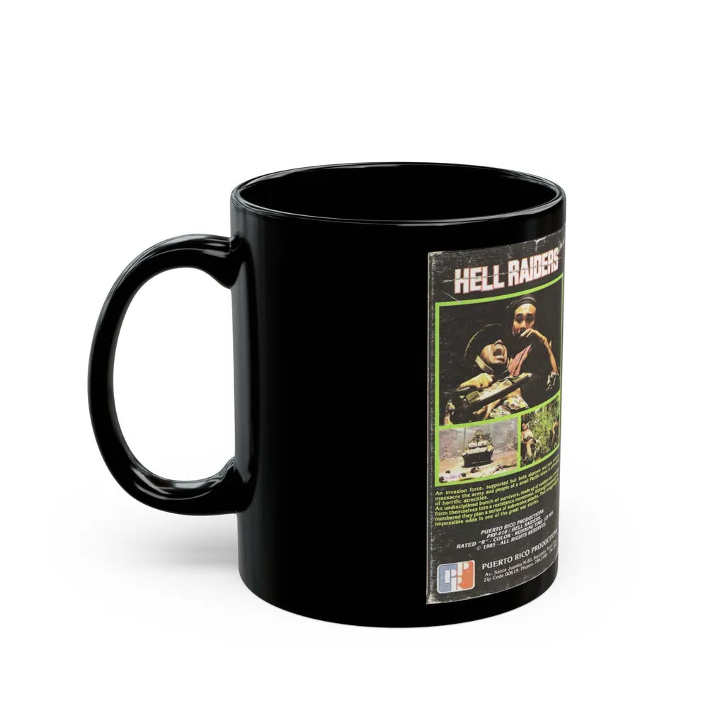 HELL RAIDERS (VHS COVER) - Black Coffee Mug-Go Mug Yourself