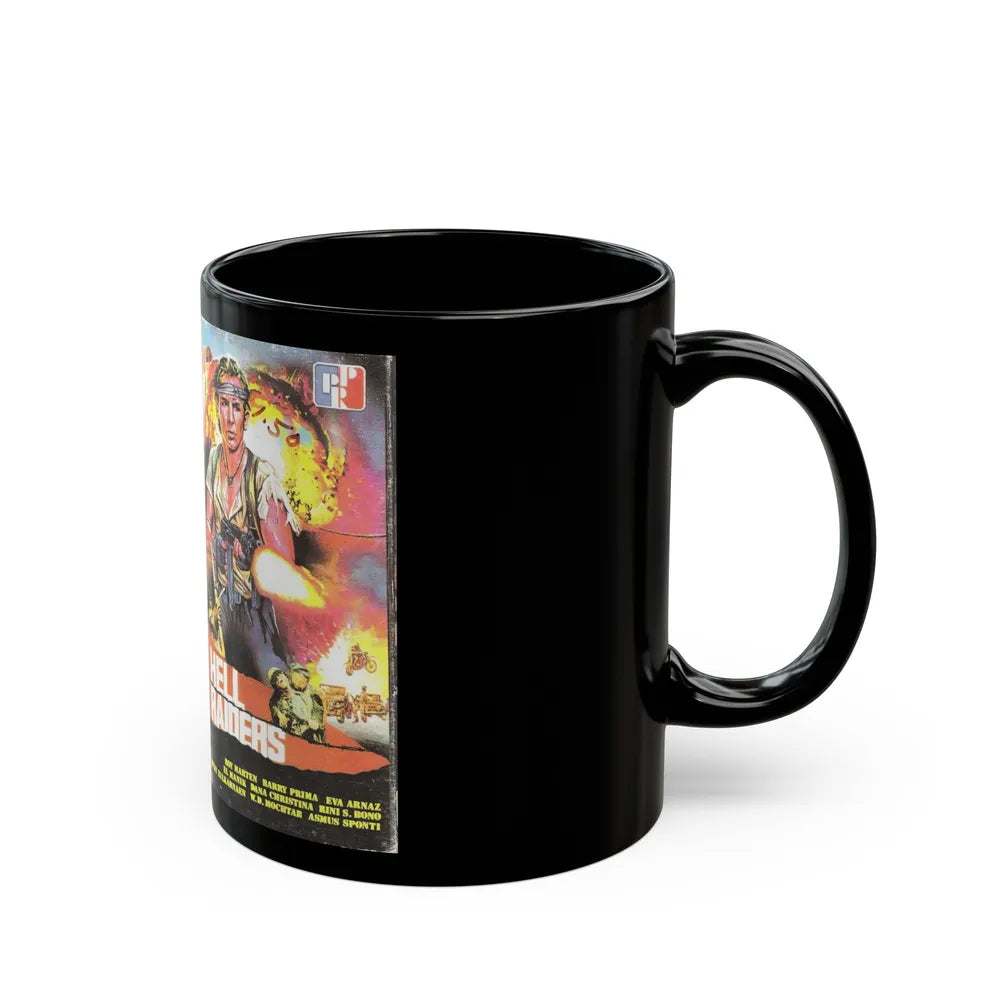 HELL RAIDERS (VHS COVER) - Black Coffee Mug-Go Mug Yourself