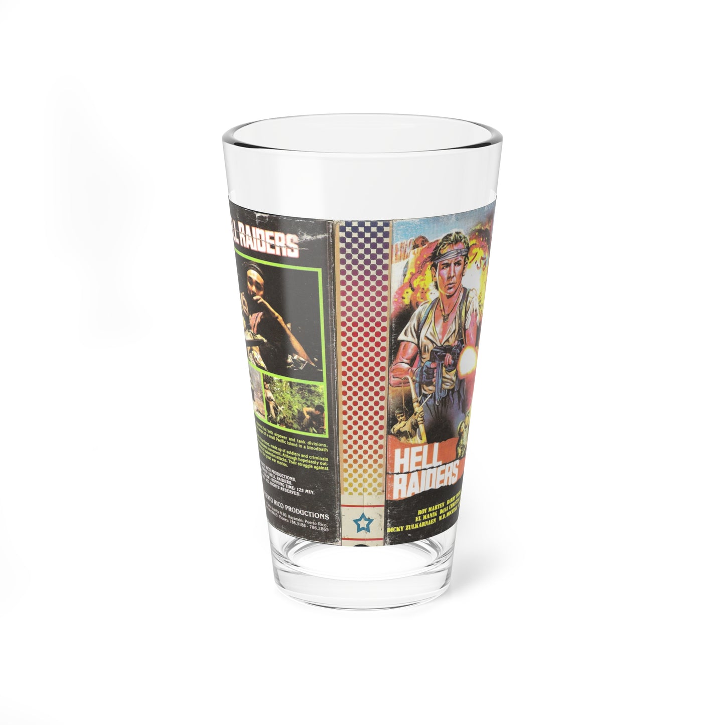 HELL RAIDERS (VHS COVER) Pint Glass 16oz-16oz-Go Mug Yourself