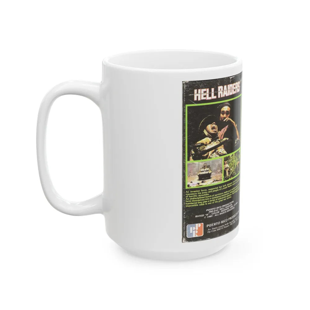 HELL RAIDERS (VHS COVER) - White Coffee Mug-Go Mug Yourself