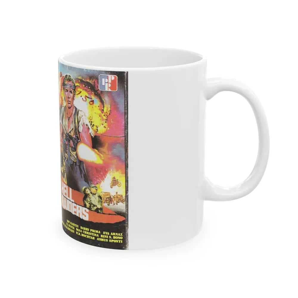 HELL RAIDERS (VHS COVER) - White Coffee Mug-Go Mug Yourself