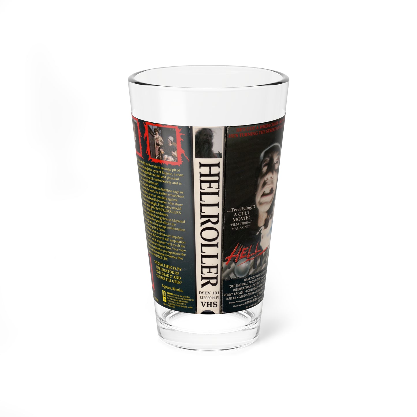 HELL ROLLER (VHS COVER) Pint Glass 16oz-16oz-Go Mug Yourself