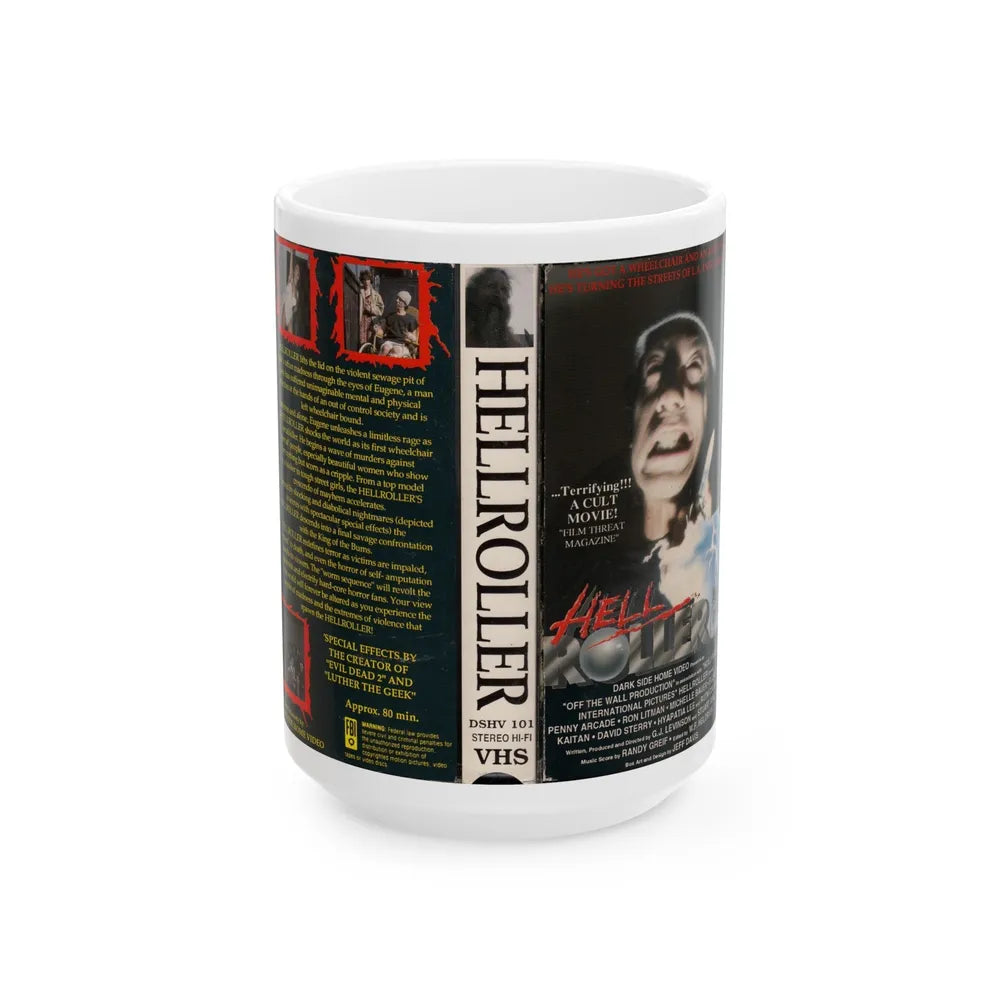 HELL ROLLER (VHS COVER) - White Coffee Mug-15oz-Go Mug Yourself