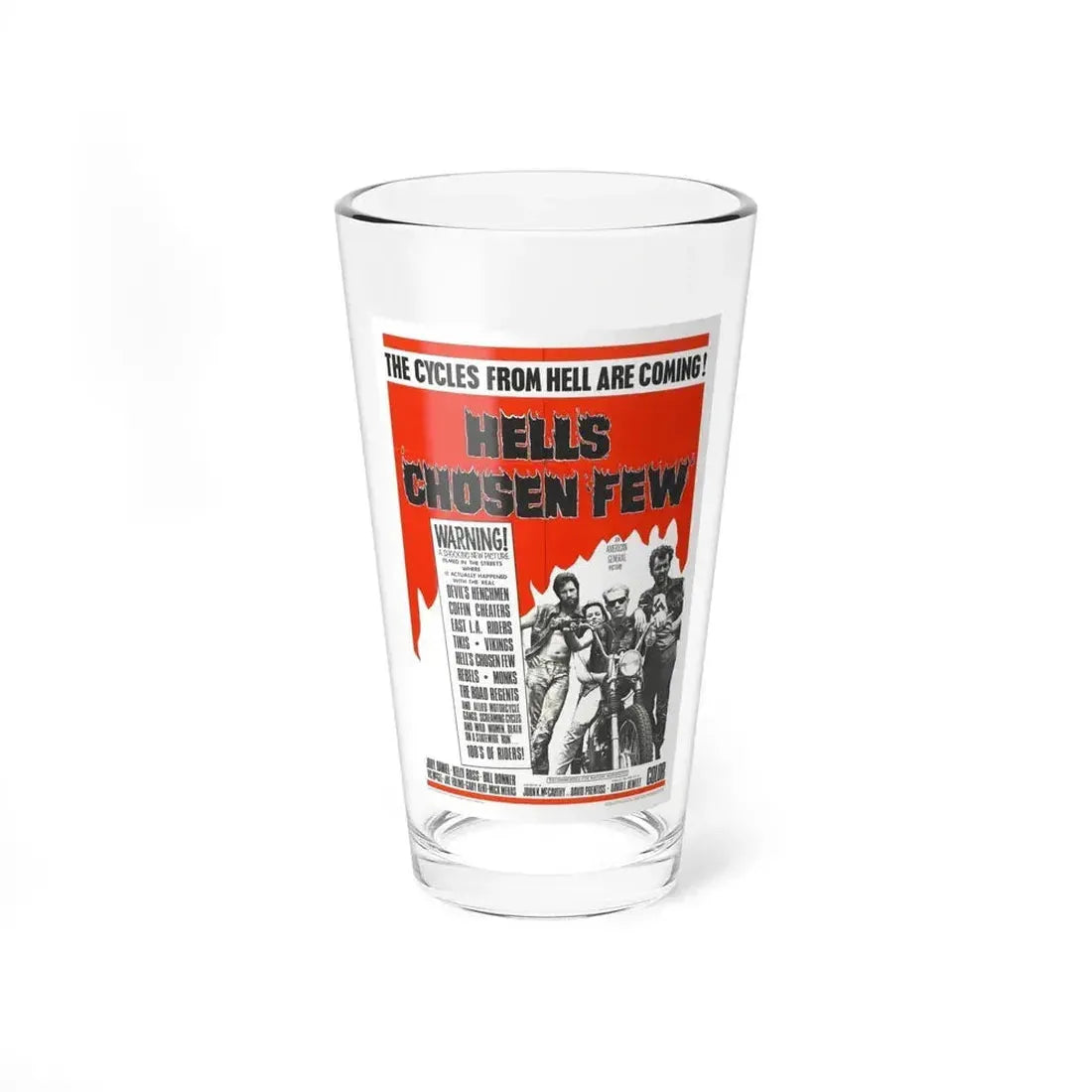 HELL'S CHOSEN FEW 1968 Movie Poster - Pint Glass 16oz 16oz - Go Mug Yourself
