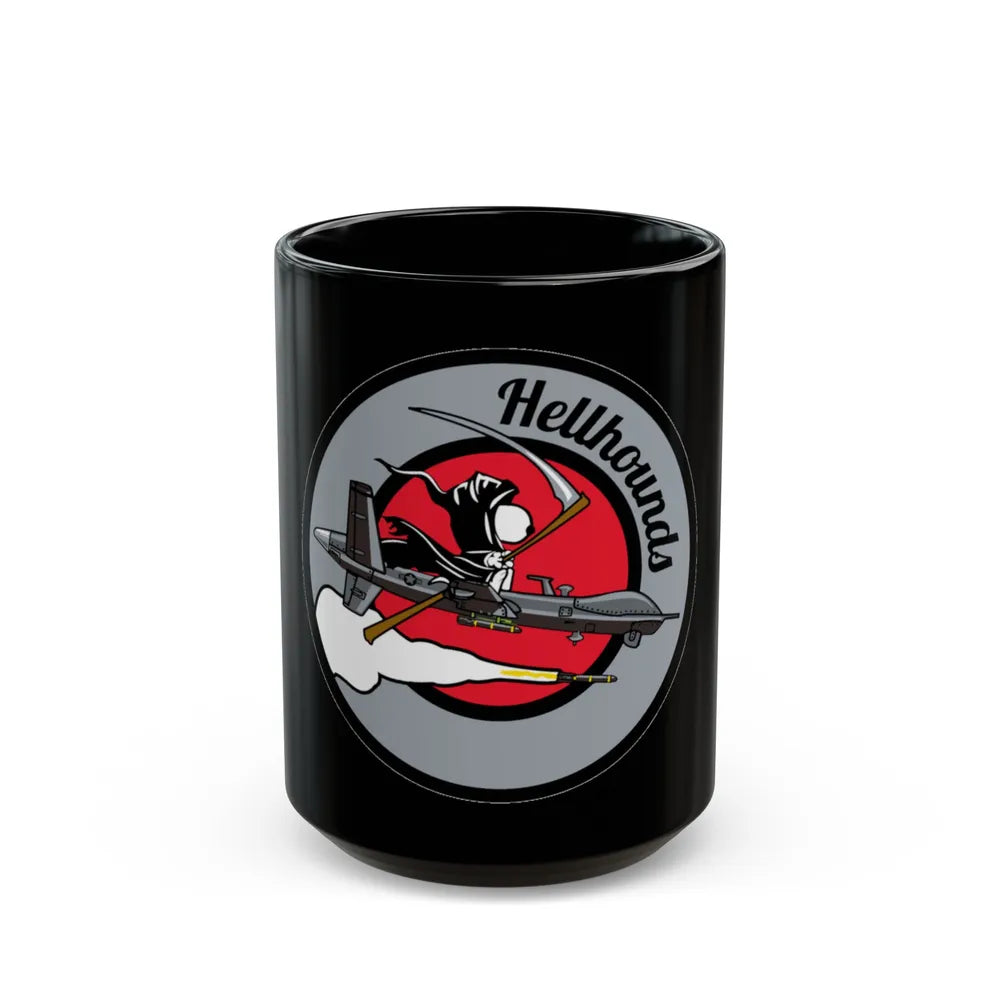 Hellbound Snoopy 20th ASq (U.S. Air Force) Black Coffee Mug-15oz-Go Mug Yourself