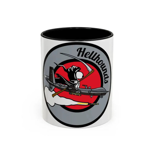 Hellbound Snoopy 20th ASq (U.S. Air Force) Accent Coffee Mug 11oz Black - Go Mug Yourself