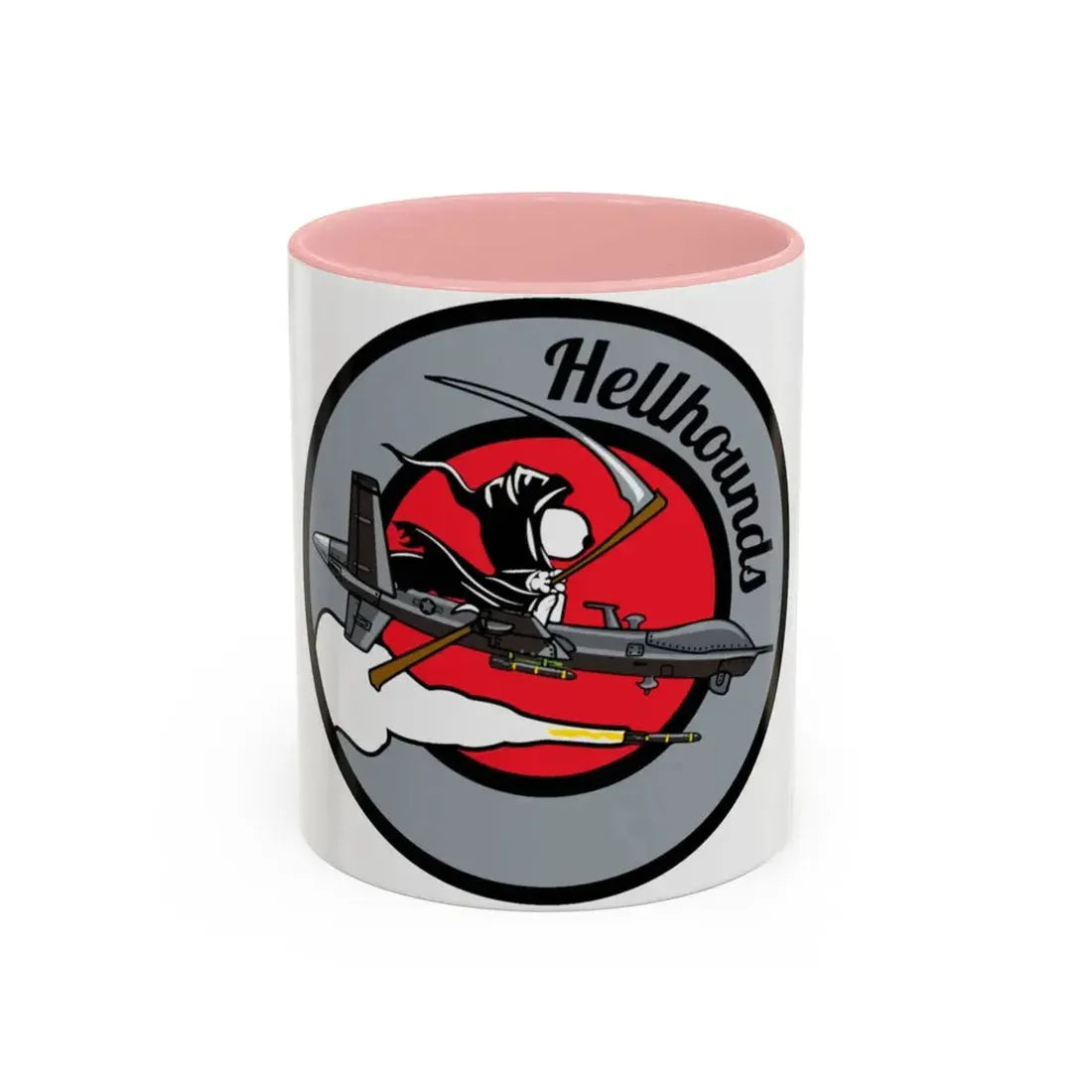 Hellbound Snoopy 20th ASq (U.S. Air Force) Accent Coffee Mug 11oz Pink - Go Mug Yourself