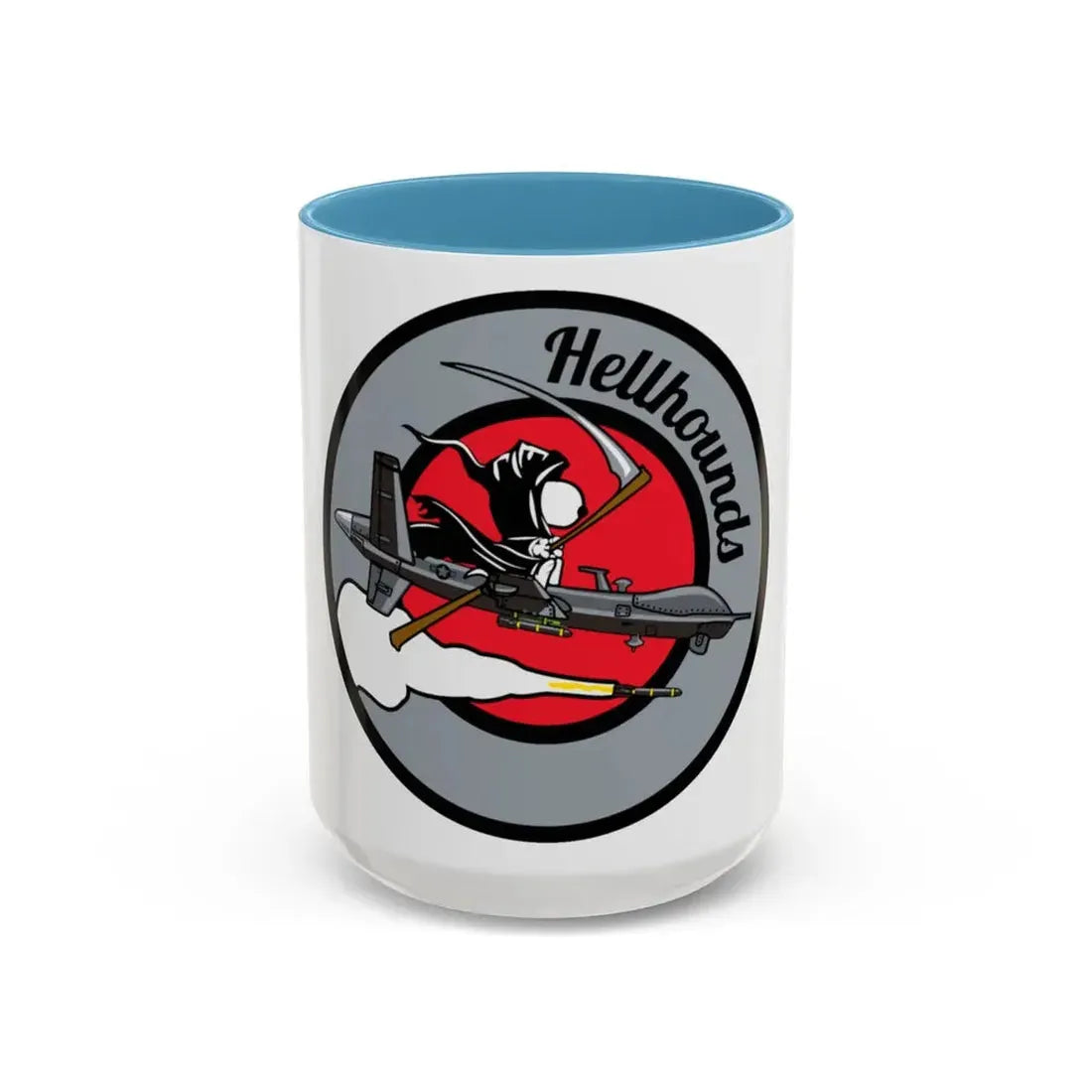 Hellbound Snoopy 20th ASq (U.S. Air Force) Accent Coffee Mug 15oz Light Blue - Go Mug Yourself