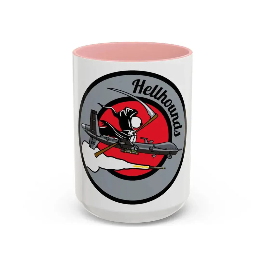 Hellbound Snoopy 20th ASq (U.S. Air Force) Accent Coffee Mug 15oz Pink - Go Mug Yourself
