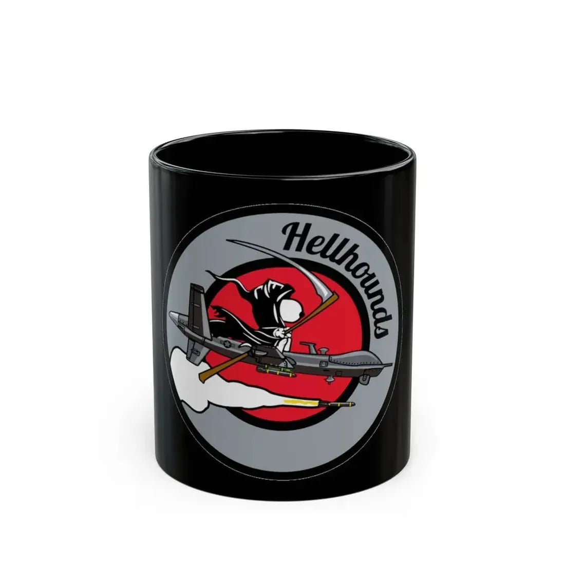 Hellbound Snoopy 20th ASq (U.S. Air Force) Black Coffee Mug 11oz - Go Mug Yourself
