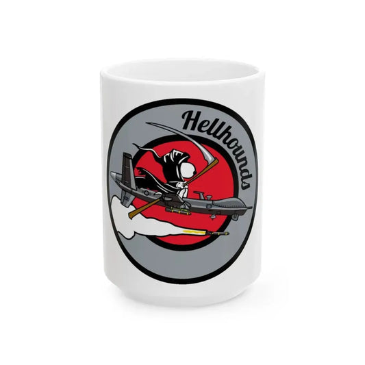 Hellbound Snoopy 20th ASq (U.S. Air Force) White Coffee Mug 15oz - Go Mug Yourself