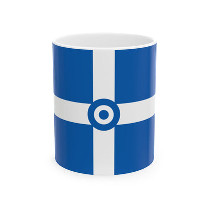 Hellenic civil air ensign (Greece) White Coffee Mug-11oz-Go Mug Yourself