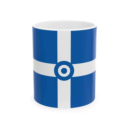 Hellenic civil air ensign (Greece) White Coffee Mug 11oz - Go Mug Yourself
