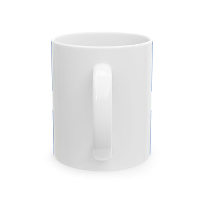 Hellenic civil air ensign (Greece) White Coffee Mug-Go Mug Yourself
