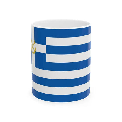 Hellenic Coast Guard Flag 1973-1980 (Greece) White Coffee Mug 11oz - Go Mug Yourself