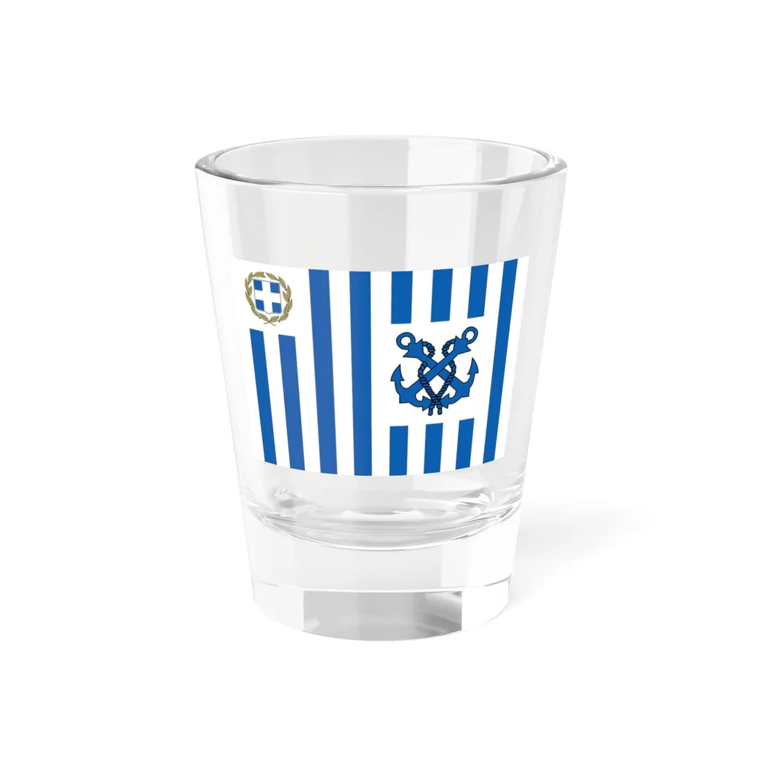 Hellenic Coast Guard House Flag (Greece) Shot Glass 1.5oz 1.5oz - Go Mug Yourself