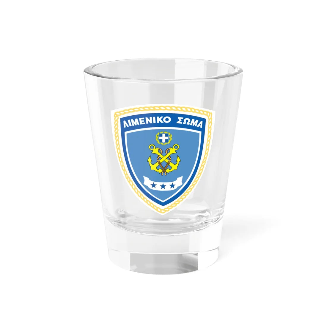 Hellenic Coast Guard Logo (Greece) (Coat of Arms) Shot Glass 1.5oz 1.5oz - Go Mug Yourself