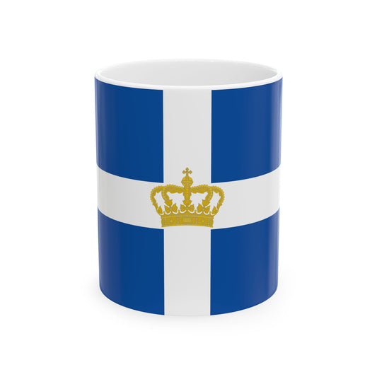 Hellenic Kingdom Flag 1935 (Greece) White Coffee Mug-11oz-Go Mug Yourself