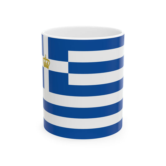 Hellenic Naval Ensign 1935 (Greece) White Coffee Mug-11oz-Go Mug Yourself