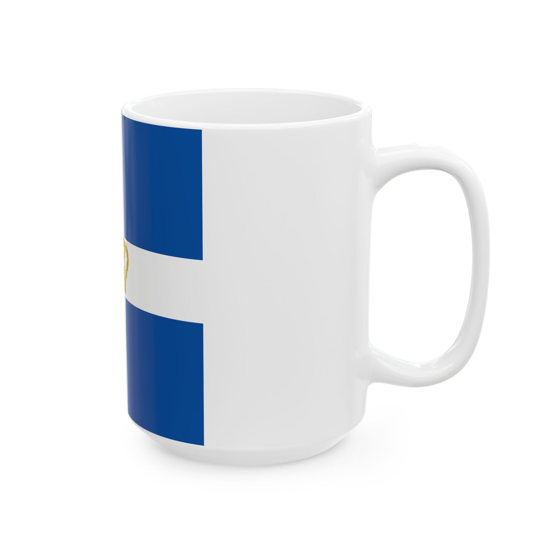 Hellenic Naval Jack 1935 (Greece) White Coffee Mug-Go Mug Yourself