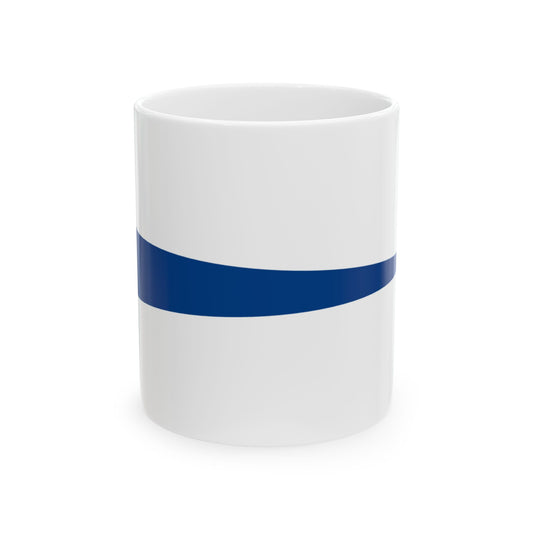 Hellenic Navy Masthead pennant (Greece) White Coffee Mug-11oz-Go Mug Yourself