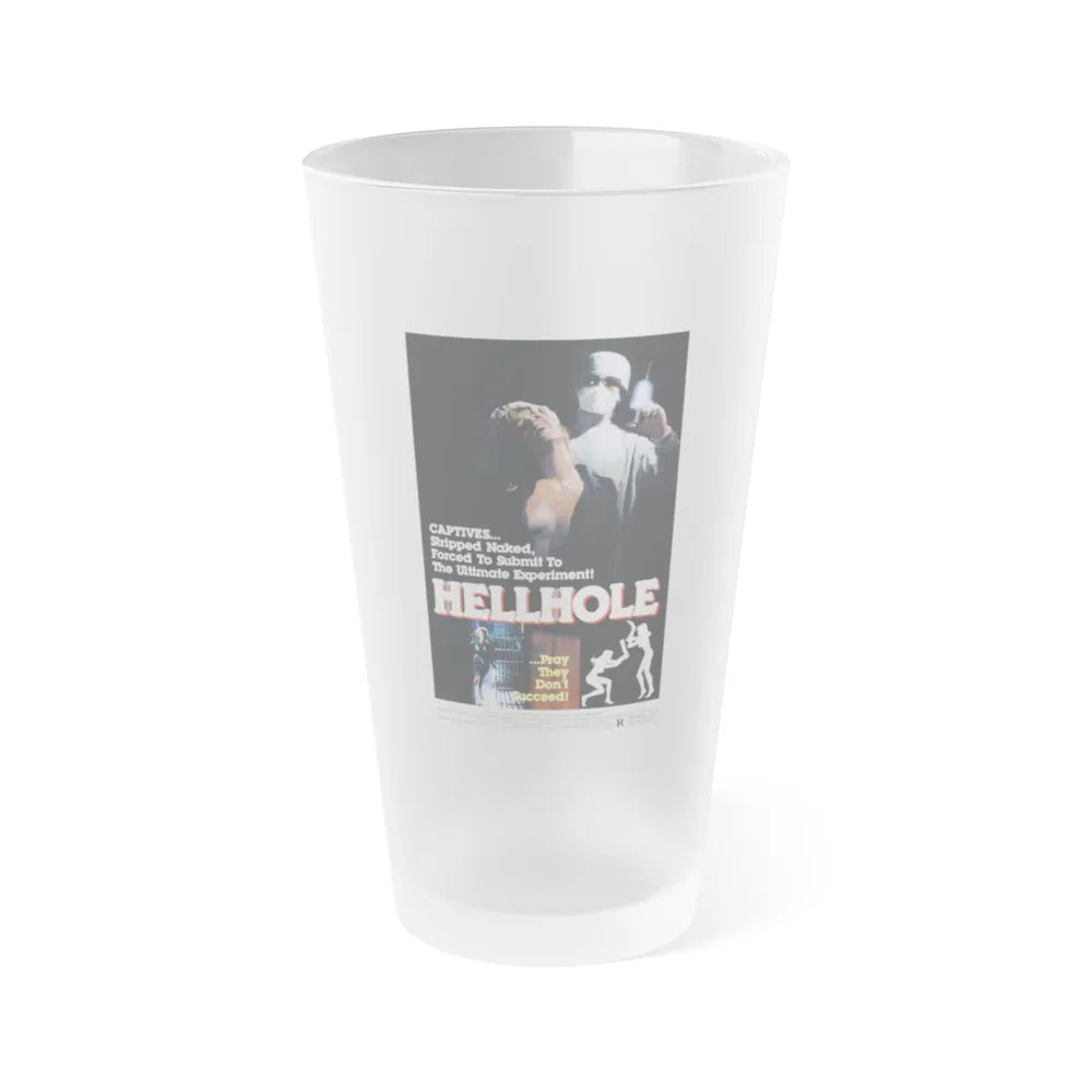 HELLHOLE 1985 Movie Poster - Frosted Pint Glass 16oz-16oz-Frosted-Go Mug Yourself