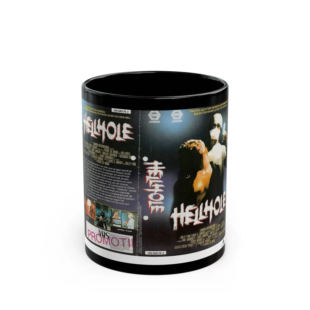 HELLHOLE CANNON (VHS COVER) - Black Coffee Mug-11oz-Go Mug Yourself