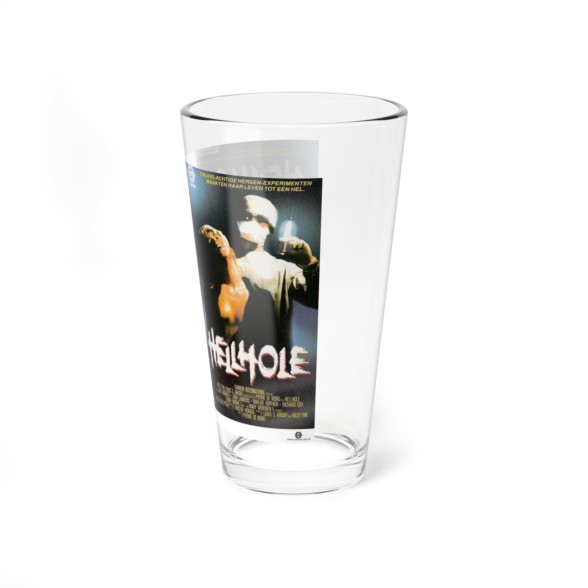 HELLHOLE CANNON (VHS COVER) Pint Glass 16oz-Go Mug Yourself