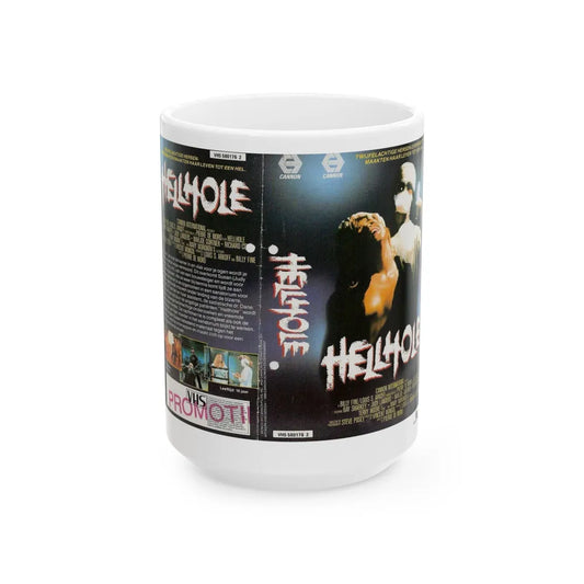 HELLHOLE CANNON (VHS COVER) - White Coffee Mug-15oz-Go Mug Yourself