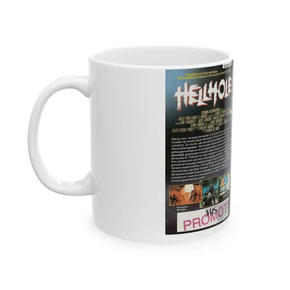 HELLHOLE CANNON (VHS COVER) - White Coffee Mug - Go Mug Yourself