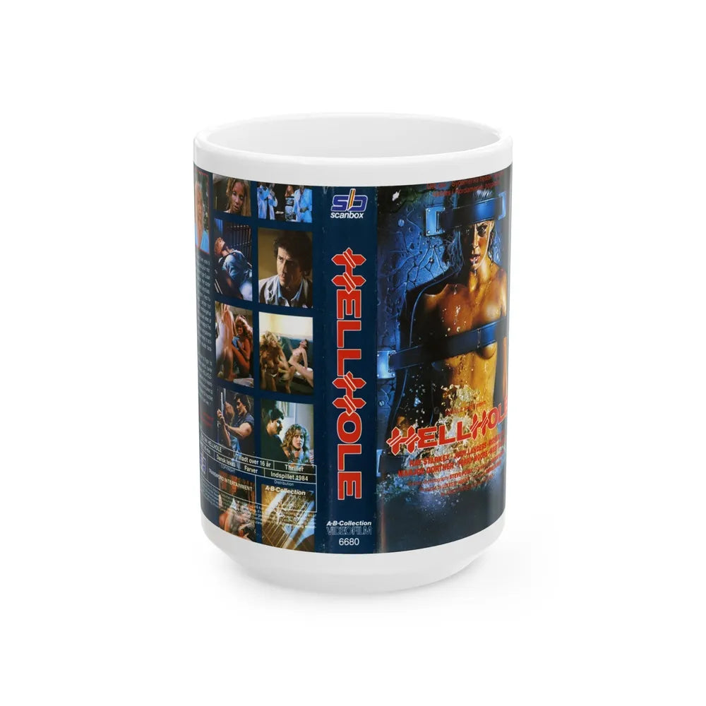 HELLHOLE DANISH (VHS COVER) - White Coffee Mug-15oz-Go Mug Yourself