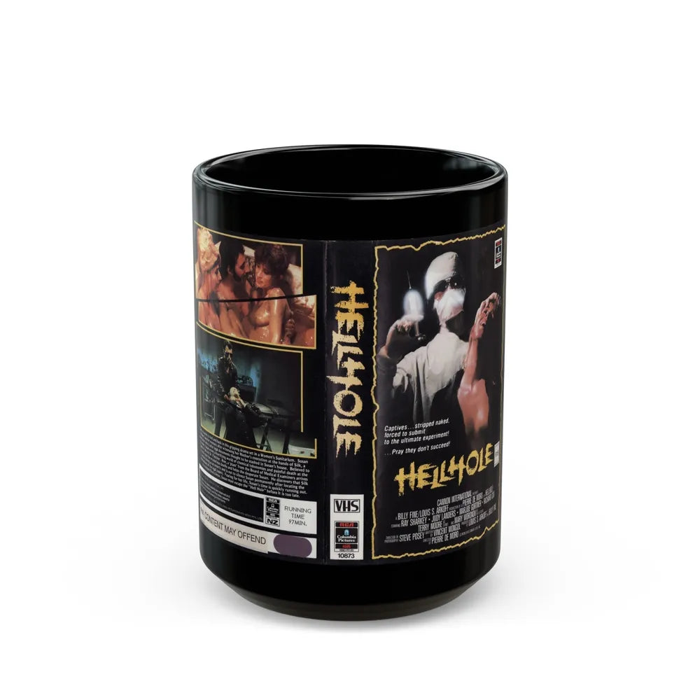 HELLHOLE HORROR (VHS COVER) - Black Coffee Mug-15oz-Go Mug Yourself