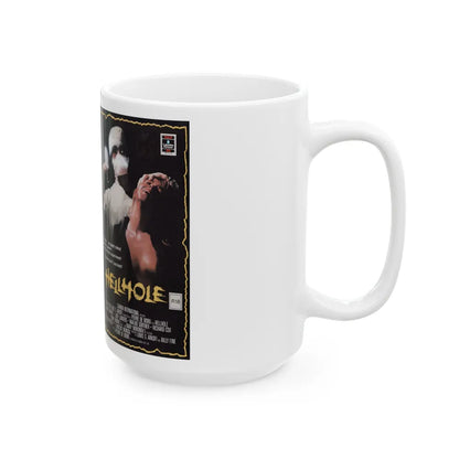 HELLHOLE HORROR (VHS COVER) - White Coffee Mug-Go Mug Yourself