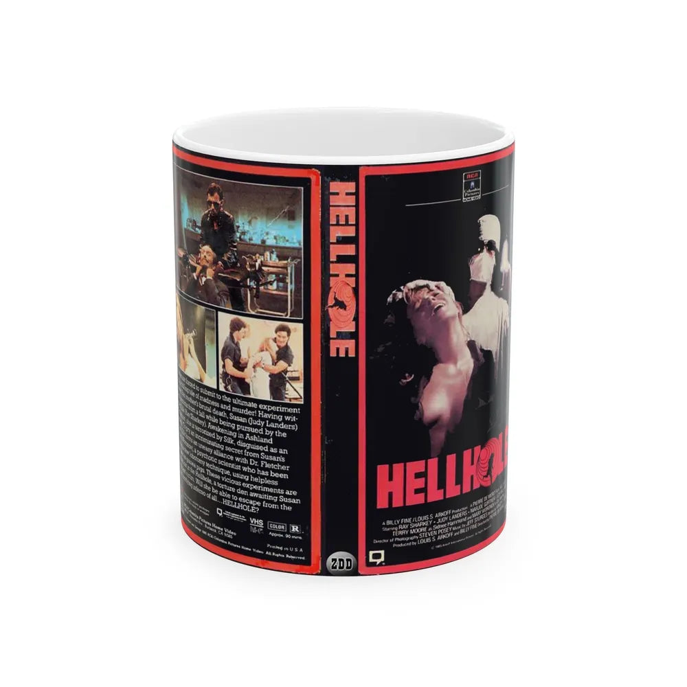 HELLHOLE (VHS COVER) - White Coffee Mug-11oz-Go Mug Yourself