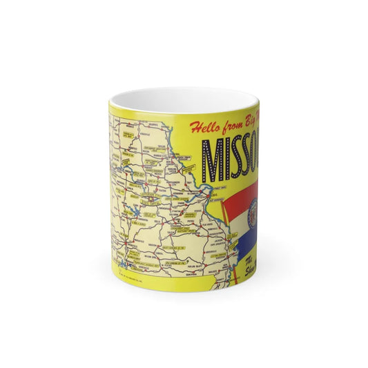 Hello from big MO Missouri (Greeting Postcards) Color Changing Mug 11oz-11oz-Go Mug Yourself