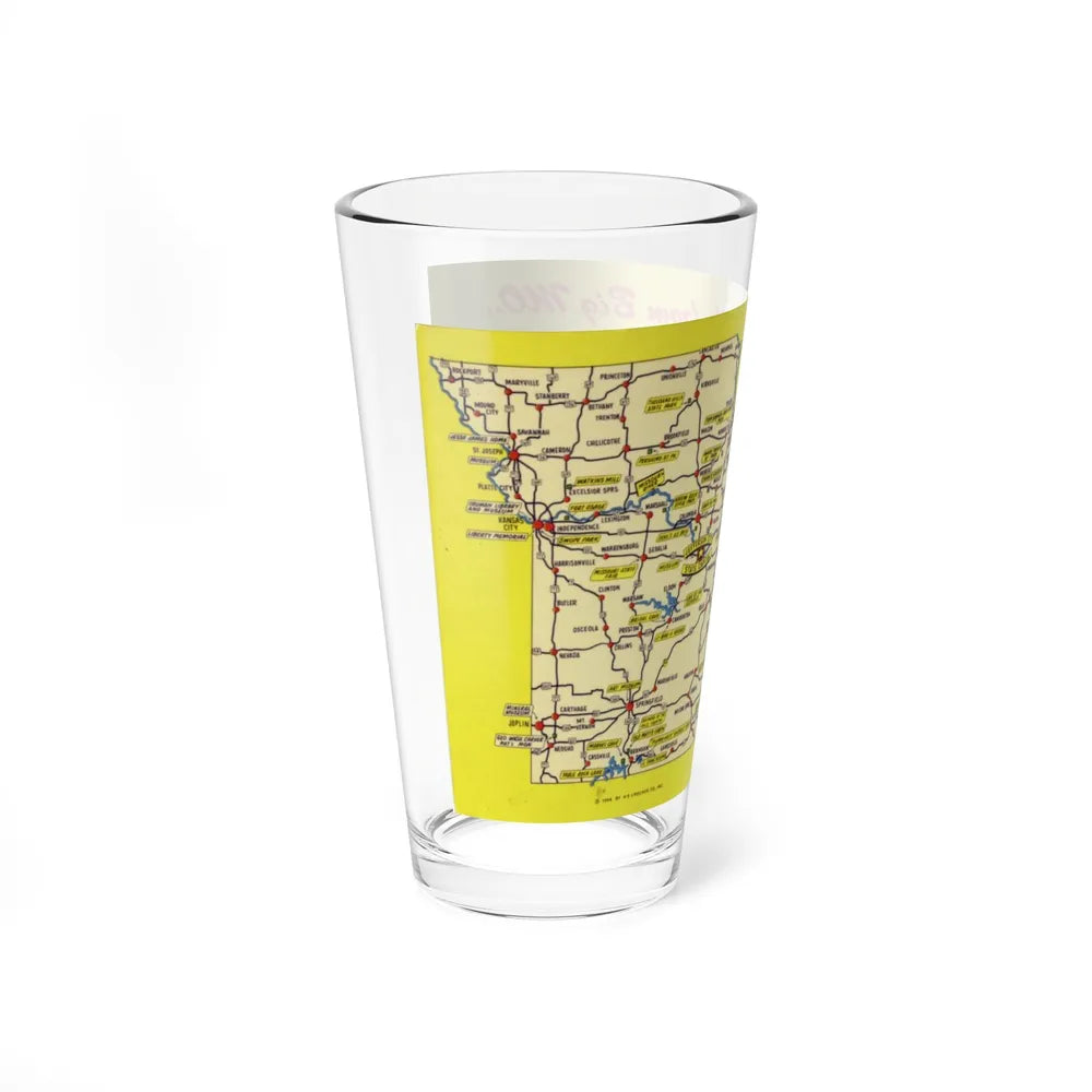 Hello from big MO Missouri (Greeting Postcards) Pint Glass 16oz-Go Mug Yourself